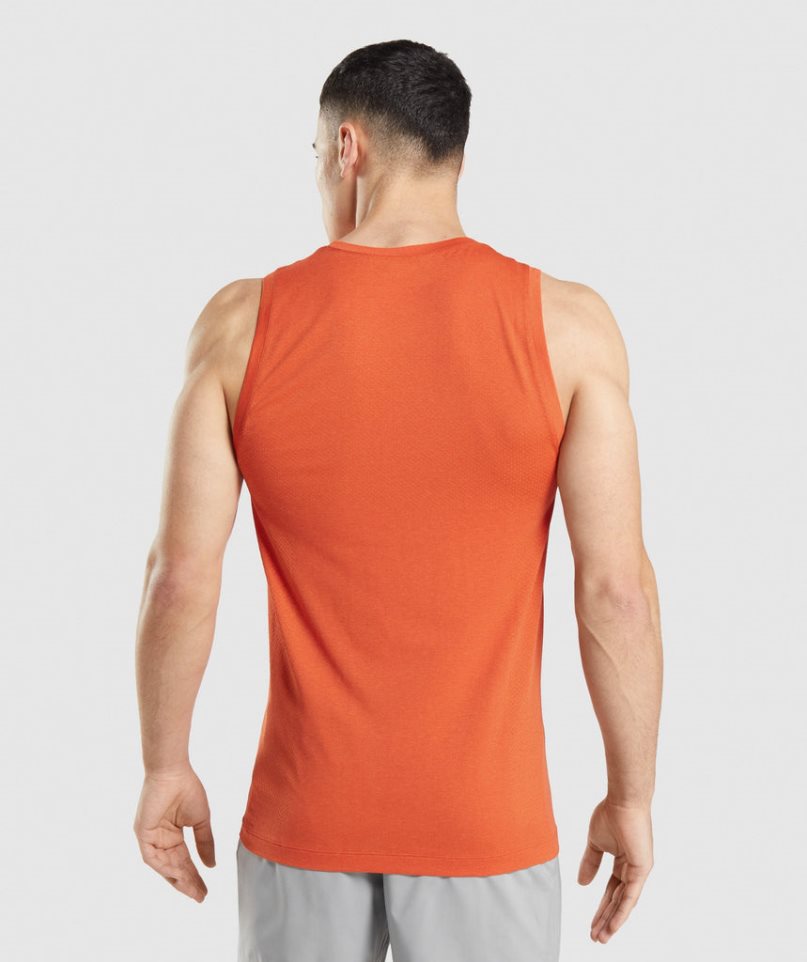 Men's Gymshark Vital Seamless Light Tanks Orange | CA 713DNA